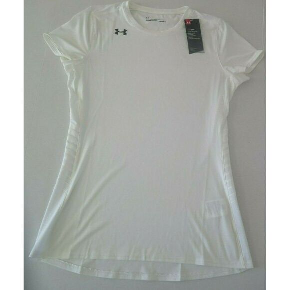 Under Armour 1305168 Heatgear Womens Sz M White Team Endless Power Soccer Jersey - Picture 1 of 5
